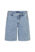Red Button SRB4936 Bibette Bleach Blue Denim Button Shorts