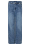 Red Button SRB4969 Colette Stone Used Blue Slanted Pockets Jeans