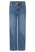 Red Button SRB4969 Colette Stone Used Blue Slanted Pockets Jeans