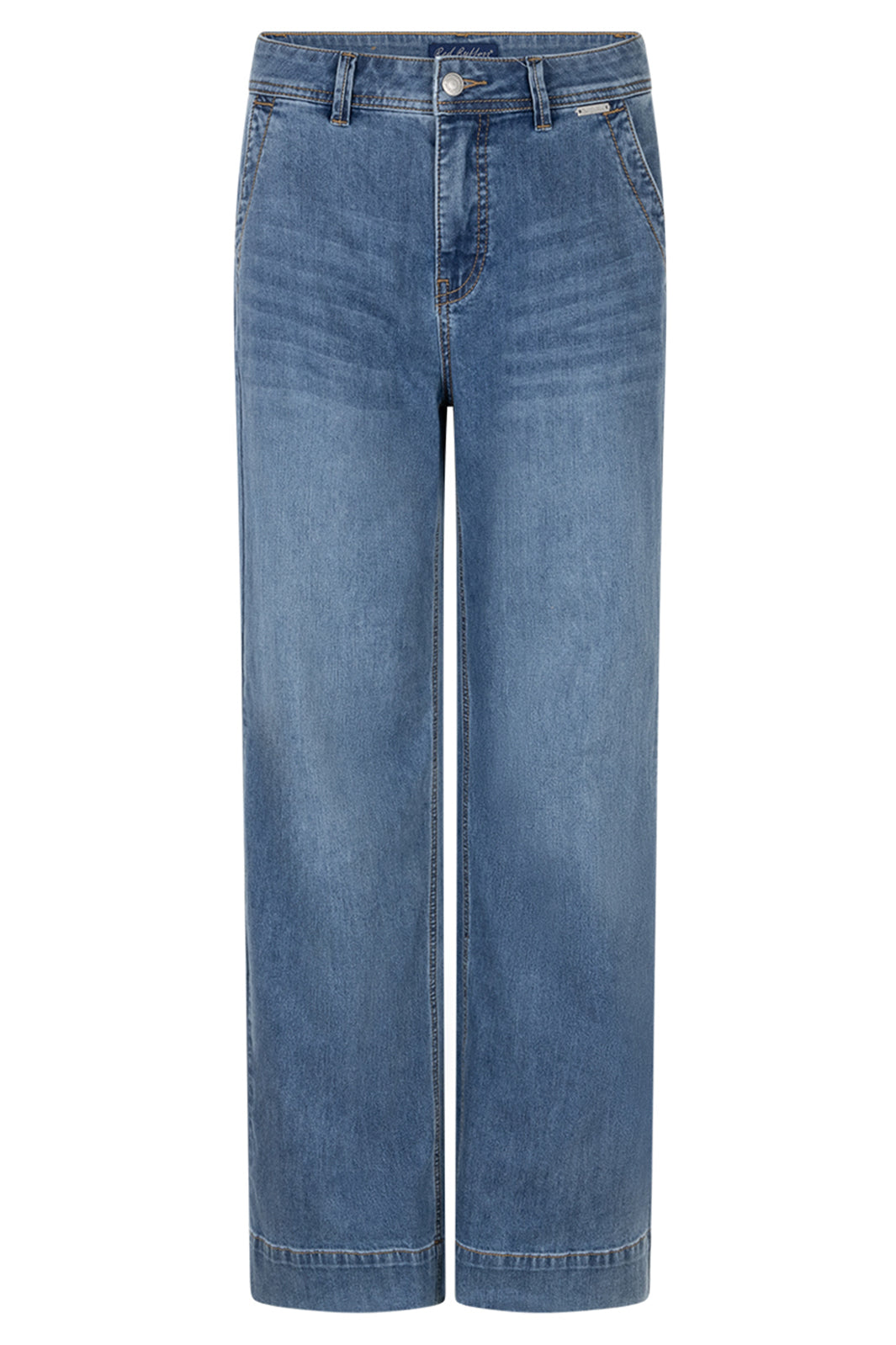 Red Button SRB4969 Colette Stone Used Blue Slanted Pockets Jeans