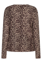 Red Button Sweet burgundy animal print knit top at OSO Boutique