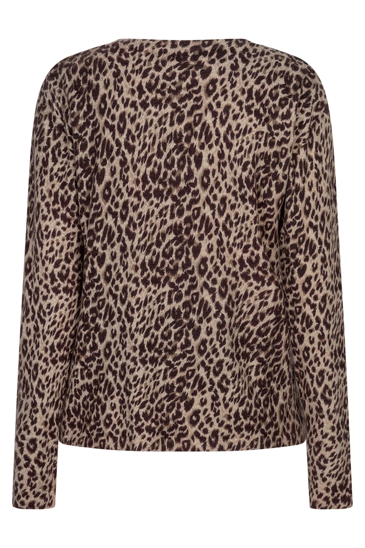 Red Button Sweet burgundy animal print knit top at OSO Boutique