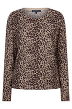 Red Button Sweet burgundy animal print knit top at OSO Boutique