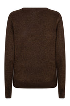 Red Button Sweet Sparkle brown metallic knit top at OSO Boutique