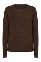 Red Button Sweet Sparkle brown metallic knit top at OSO Boutique
