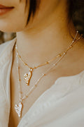 Reeves & Reeves Gorgeous Heart Silver Necklace LV70, worn layered