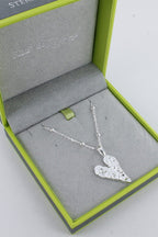 Reeves & Reeves Gorgeous Heart Silver Necklace LV70, in gift box