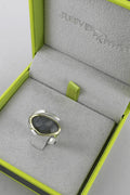 Reeves & Reeves Maharani Gold Ring Medium Labradorite Grey FS40, in gift box
