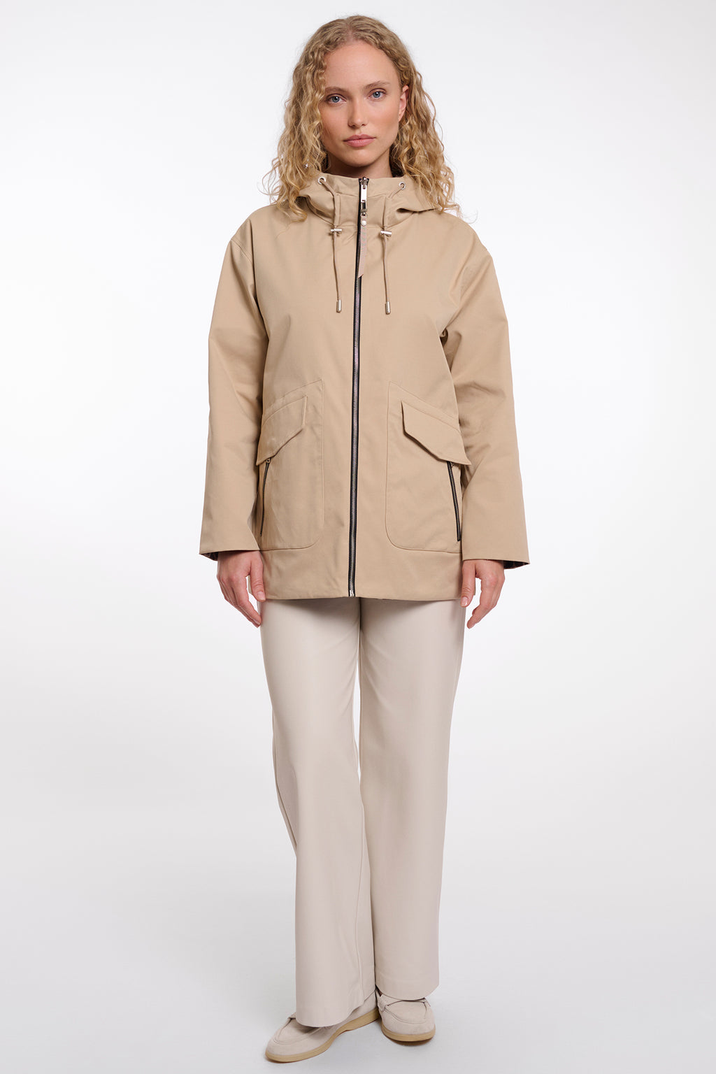 Rino & Pelle Faylinn Oat Beige Reversible Short Coat 7002621