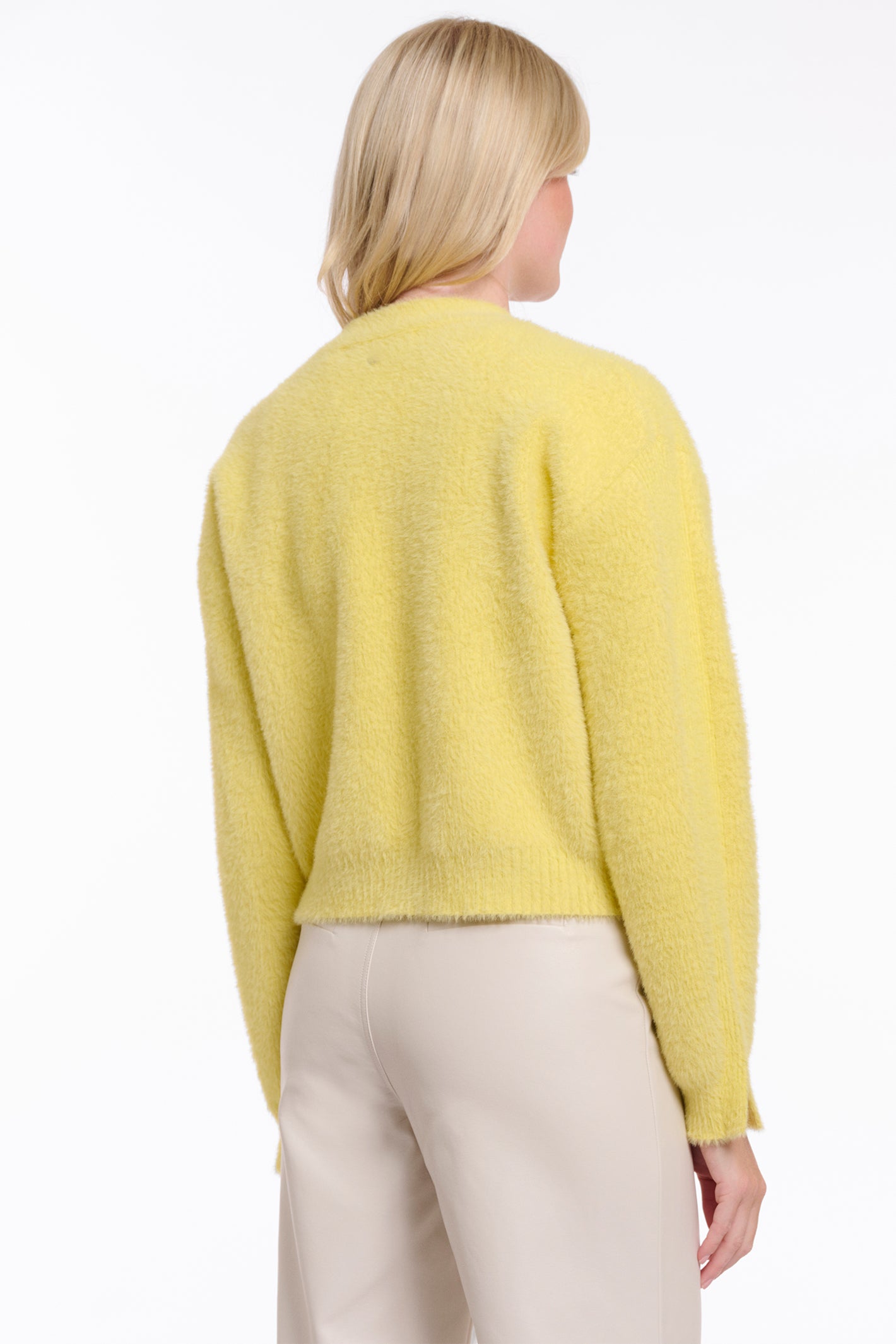 Rino & Pelle Isarea Breezy Lime Short V-Neck Cardigan