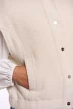 Rino & Pelle Teuntje Birch Cream Boxy Waistcoat Cardigan 7002621