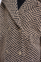 Rino and Pelle Katinka sand graphic knitted jacket at OSO Boutique