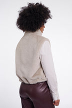 Rino and Pelle Nikki birch faux fur waistcoat at OSO Boutique