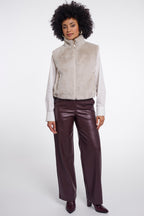 Rino and Pelle Nikki birch faux fur waistcoat at OSO Boutique