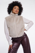 Rino and Pelle Nikki birch faux fur waistcoat at OSO Boutique