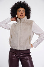 Rino and Pelle Nikki birch faux fur waistcoat at OSO Boutique