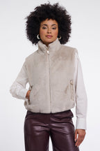 Rino and Pelle Nikki birch faux fur waistcoat at OSO Boutique