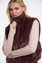 Rino and Pelle Nikki chocolate bean faux fur waistcoat at OSO Boutique