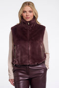 Rino and Pelle Nikki chocolate bean faux fur waistcoat at OSO Boutique