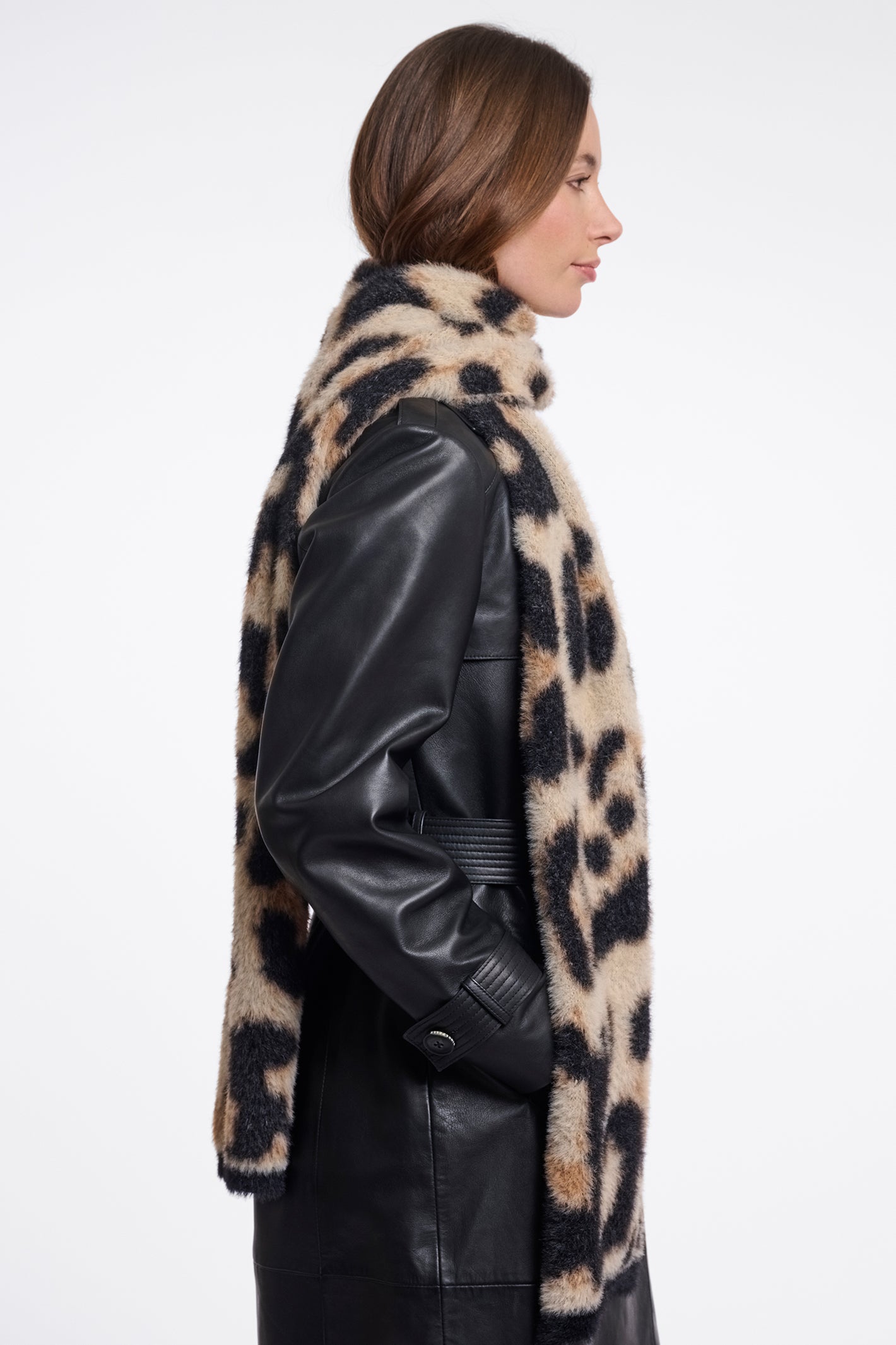 Rino and Pelle Tuli big leopard print scarf at OSO Boutique