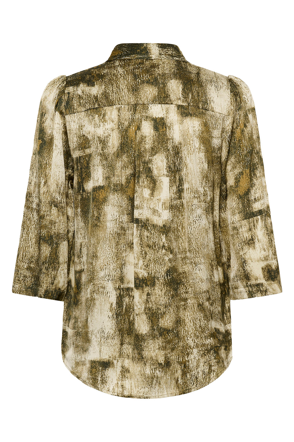 Soaked SLClero Fennel Seed Shadow Print Green Short Sleeve Shirt 30409030-305268, back packshot