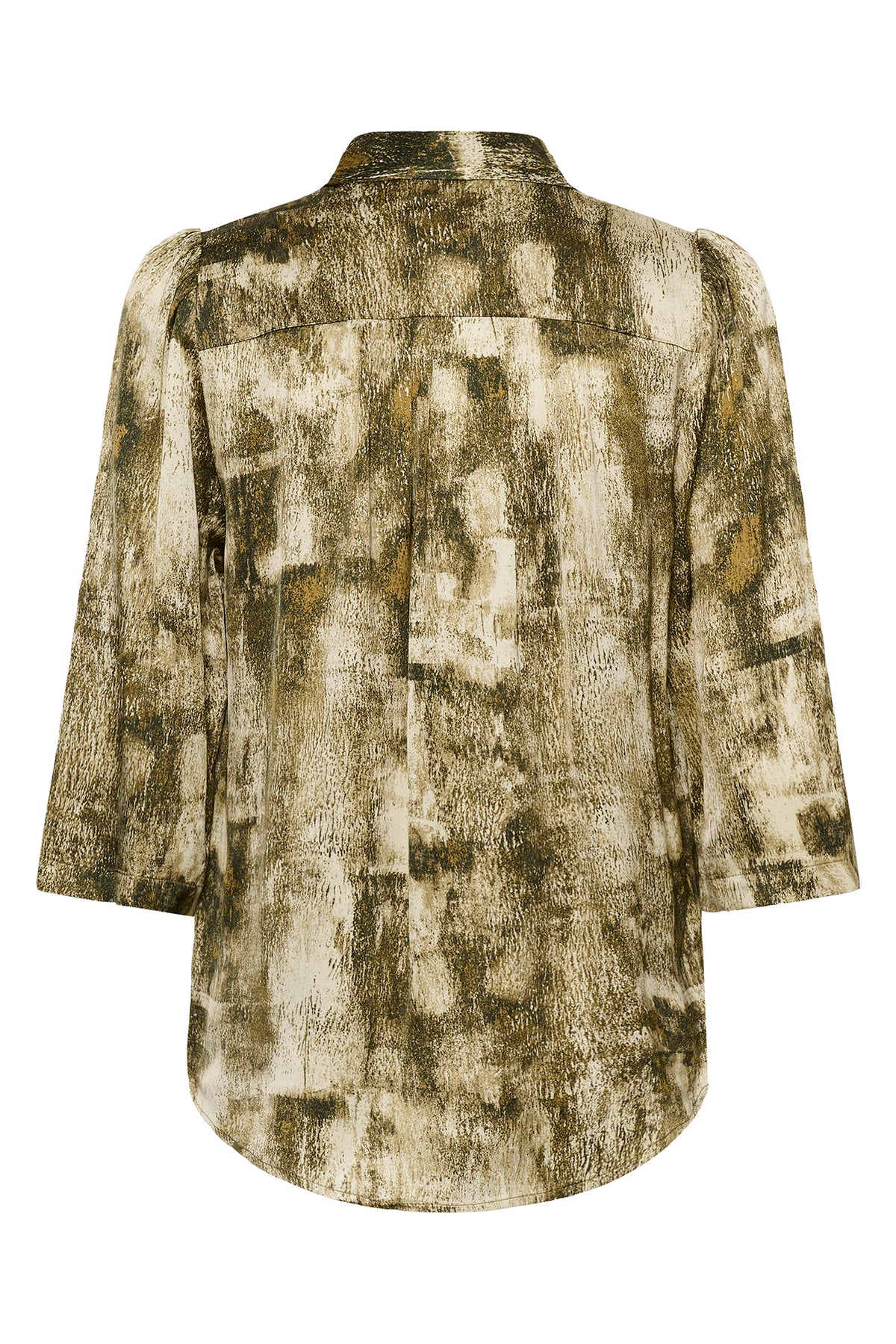 Soaked SLClero Fennel Seed Shadow Print Green Short Sleeve Shirt 30409030-305268, back packshot