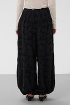 Soaked SLFelina Black Balloon Trousers 30409612-194008, back view close up