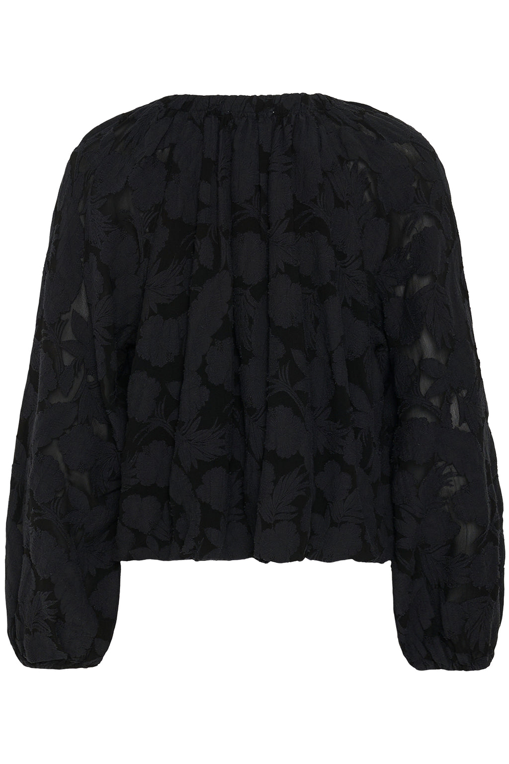 Soaked SLFelina Black Gathered Blouse 30409557-194008, back packshot