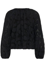 Soaked SLFelina Black Gathered Blouse 30409557-194008, back packshot