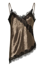 Soaked SLIrianne Morel Brown Lace Camisole Top 30409418-190808, front packshot
