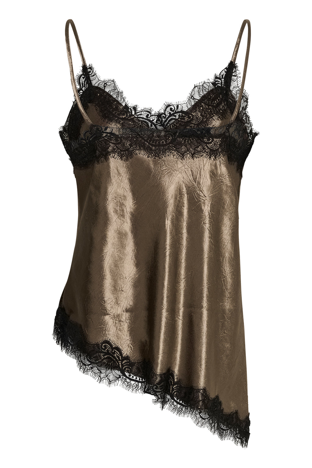 Soaked SLIrianne Morel Brown Lace Camisole Top 30409418-190808, back packshot
