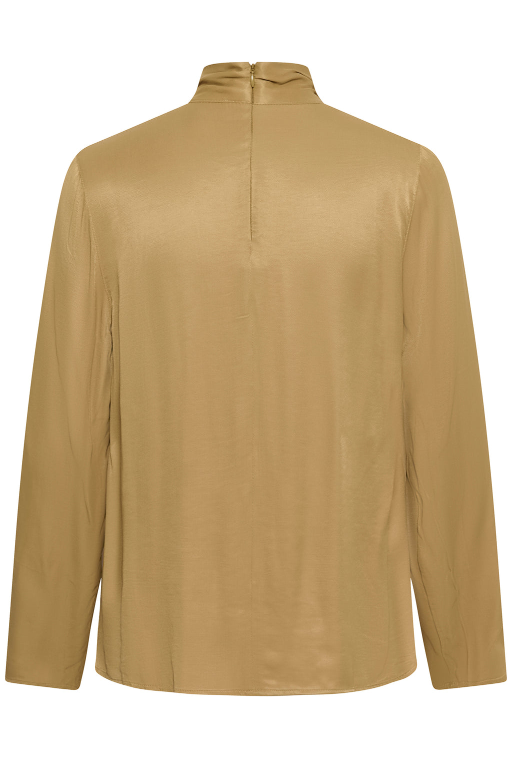 Soaked SLNadeya Fennel Seed Beige Tie Neck Long Sleeve Blouse 30409562-170929, back packshot