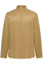 Soaked SLNadeya Fennel Seed Beige Tie Neck Long Sleeve Blouse 30409562-170929, back packshot