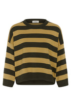 Soaked SLSpina Rosin and Fennel Striped Boxy Cropped Pullover Jumper 30408863-305282, front packshot