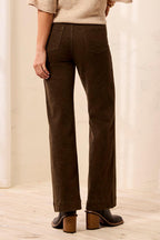 Tribal Dark Basil Green Wide Leg Trousers 3200O-8397, back detail view