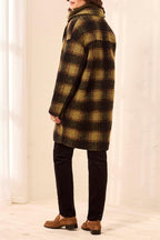 Tribal Saddle Brown Lined Cocoon Coat 6283O-5056, back view