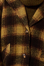 Tribal Saddle Brown Lined Cocoon Coat 6283O-5056, detail view