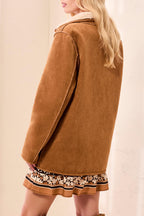 Tribal Walnut Brown Reversible Coat 3239O-8545, back view