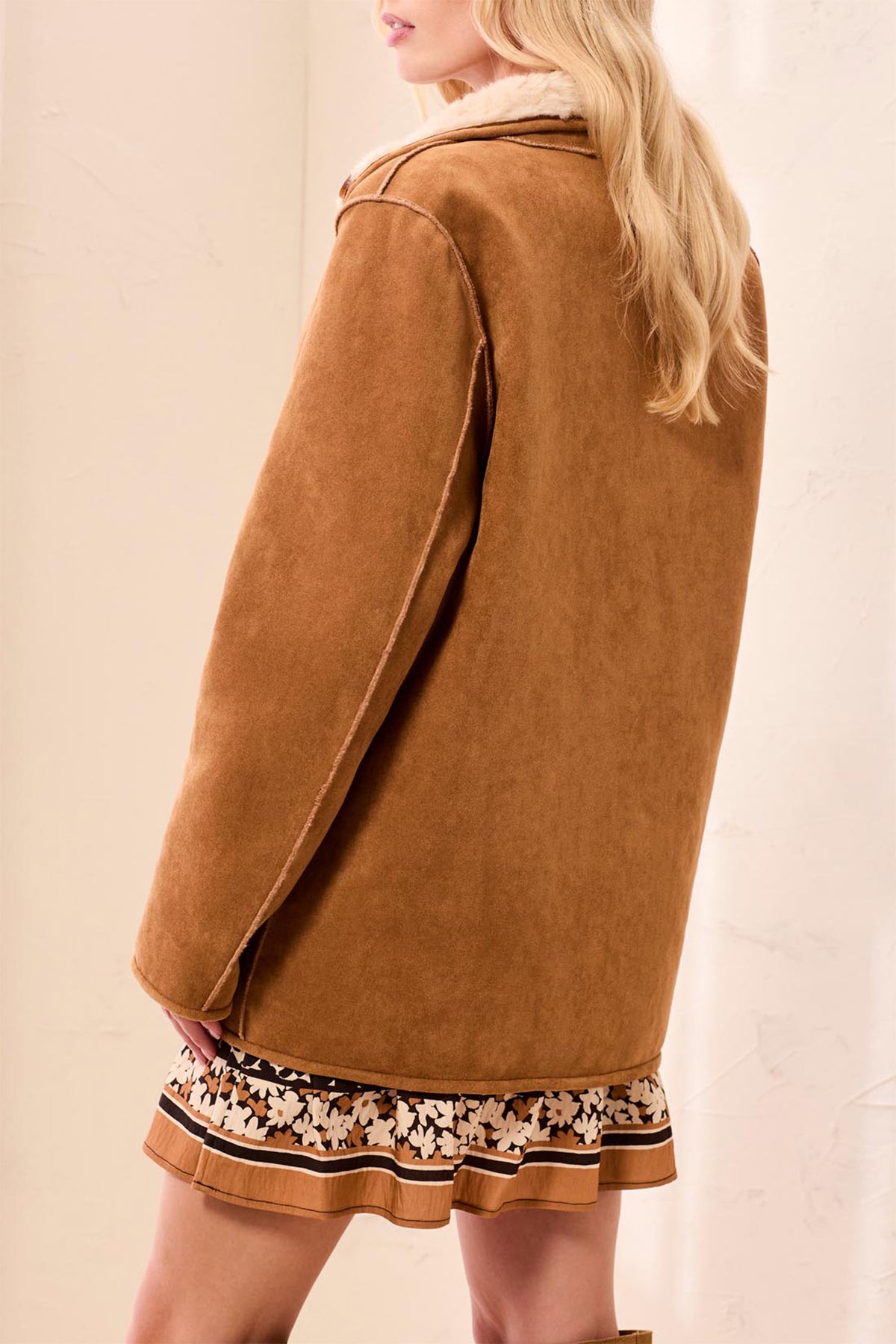 Tribal Walnut Brown Reversible Coat 3239O-8545, back view