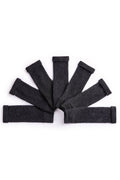 Turtle Doves Charcoal Grey Cashmere Fingerless Gloves, flat lay