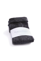 Turtle Doves Charcoal Grey Cashmere Fingerless Gloves, banded pair