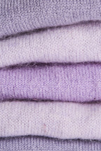 Turtle Doves Lilac Purple Cashmere Fingerless Gloves, folded stack