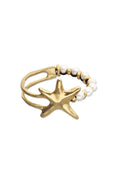 UNOde50 gold starfish and pearl bracelet at OSO Boutique