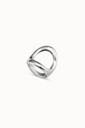 UNOde50 silver open oval statement ring at OSO Boutique