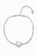 UNOde50 silver beaded pearl necklace at OSO Boutique