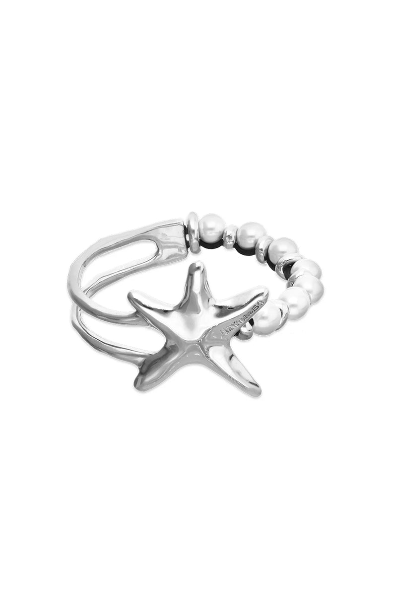 UNOde50 silver starfish and pearl bracelet at OSO Boutique