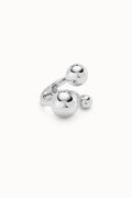 UNOde50 silver three bubble bead ring at OSO Boutique