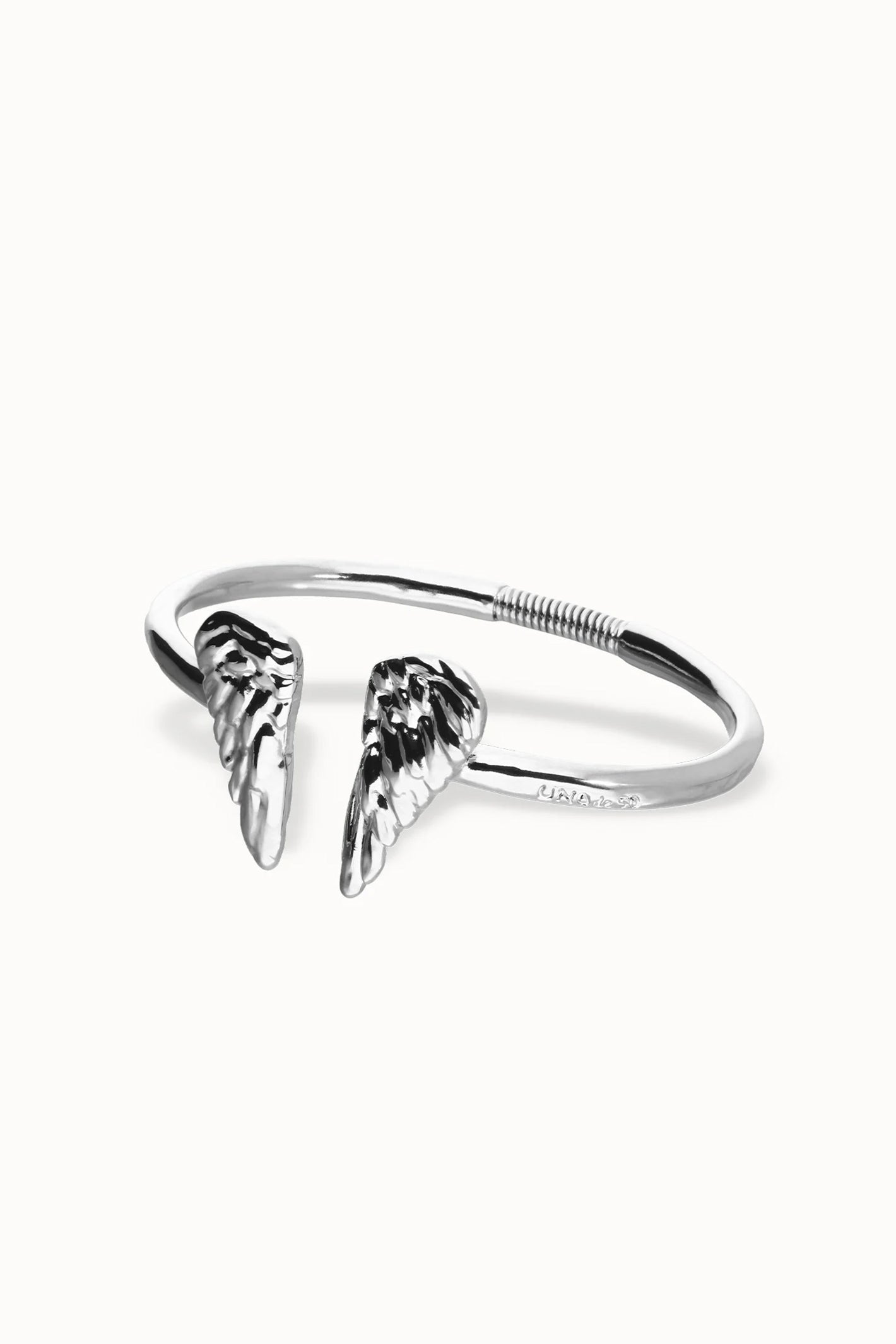 UNOde50 silver angel wings cuff bracelet at OSO Boutique