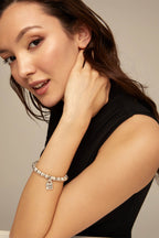 UNOde50 Bohemian Silver Bracelet PUL2368, worn, close up