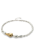 UNOde50 Medelux Gold & Silver Necklace COL2089, angled packshot